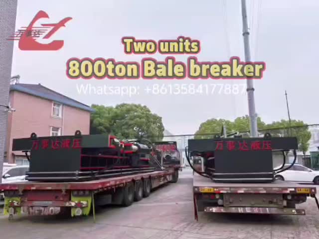 2 sets 800ton bale breaker delivery